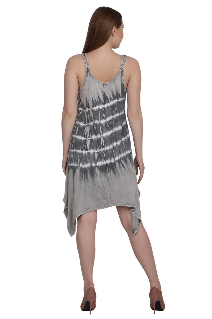 Mid Length Tie Dye Spaghetti Strap Dress SPD75 - Advance Apparels Inc