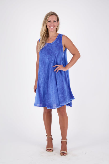 Mineral Wash Beach Dress w/ Pockets 17608 - Advance Apparels Inc