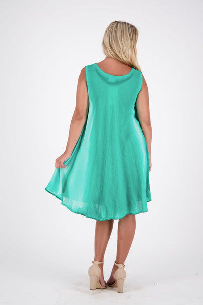 Mineral Wash Beach Dress w/ Pockets 17608 - Advance Apparels Inc