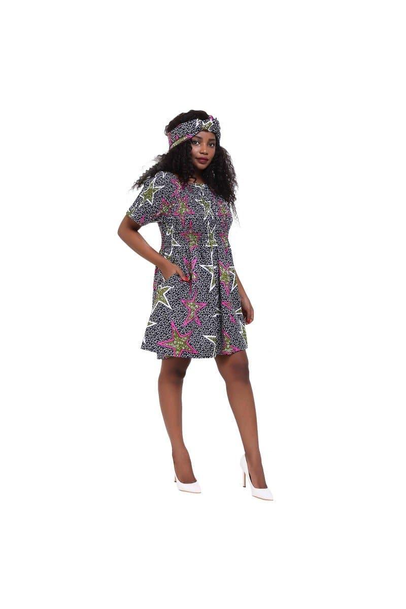 Nairobi African Print Dress 2160 - Advance Apparels Inc