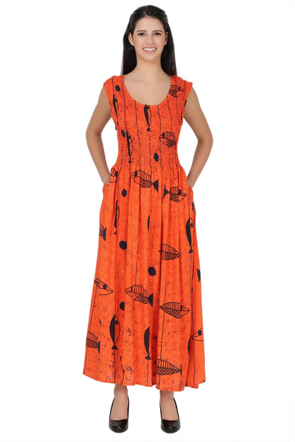 Nautical Print Beach Maxi Dress 522211 - Advance Apparels Inc