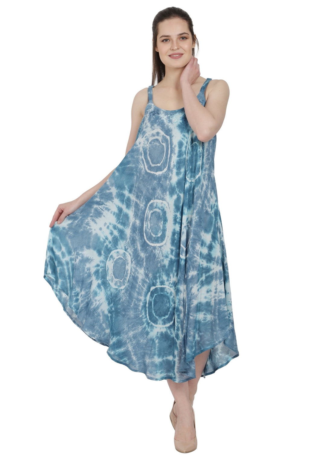 Ocean Swirl Beach Umbrella Dress UD48-2371 - Advance Apparels Inc