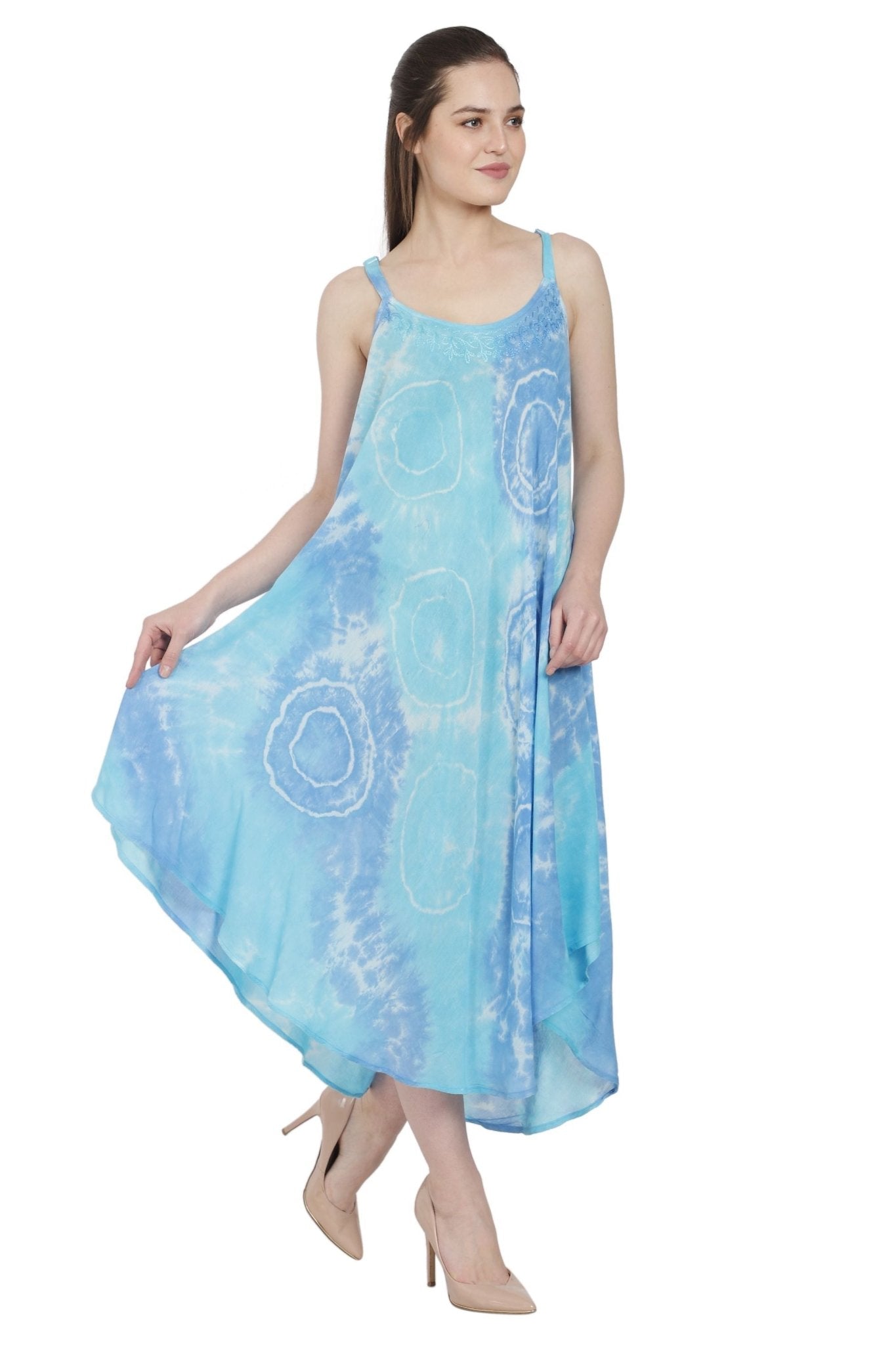 Ocean Swirl Beach Umbrella Dress UD48-2371 - Advance Apparels Inc