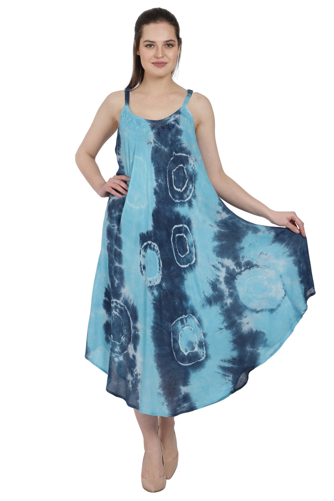 Ocean Swirl Beach Umbrella Dress UD48-2371 - Advance Apparels Inc