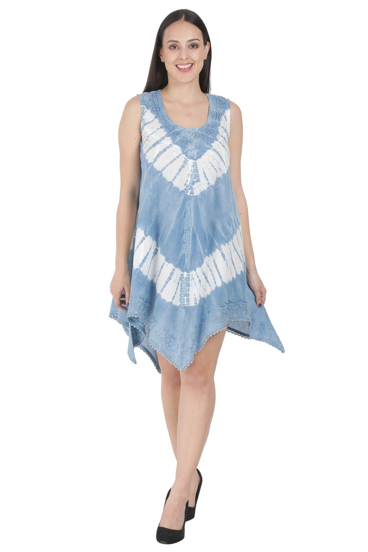 Organic Tie Dye Tencel Umbrella Dress LUD-2355 - Advance Apparels Inc