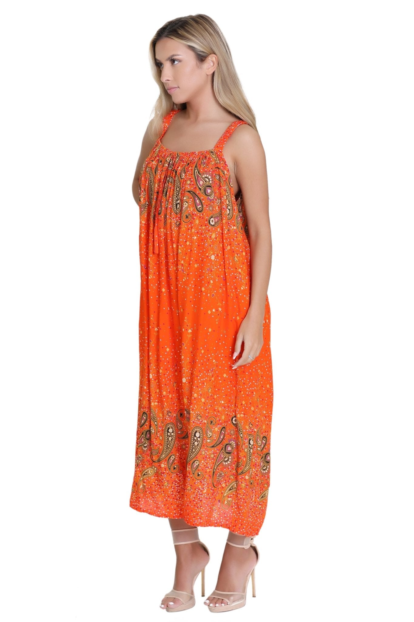 Paisley Print Resort Dress TH-2027B - Advance Apparels Inc