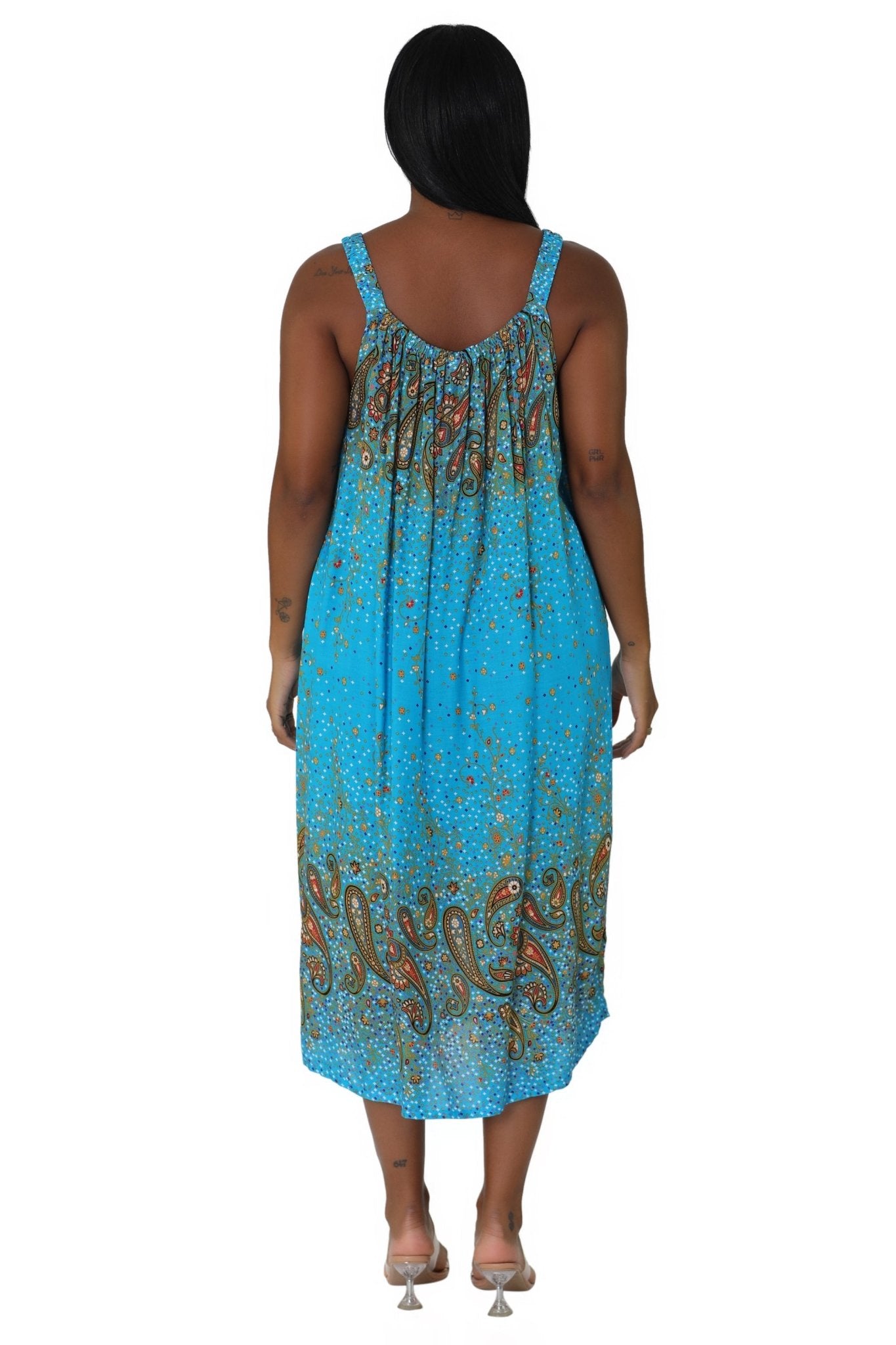 Paisley Print Resort Dress TH-2027B - Advance Apparels Inc