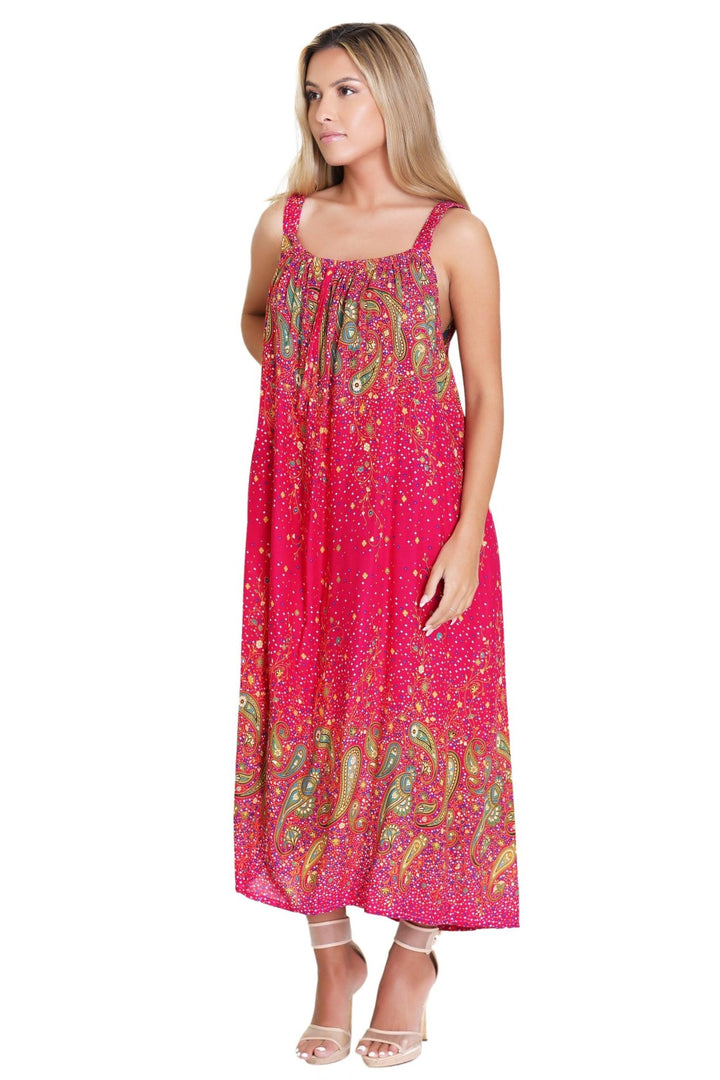 Paisley Print Resort Dress TH-2027B - Advance Apparels Inc