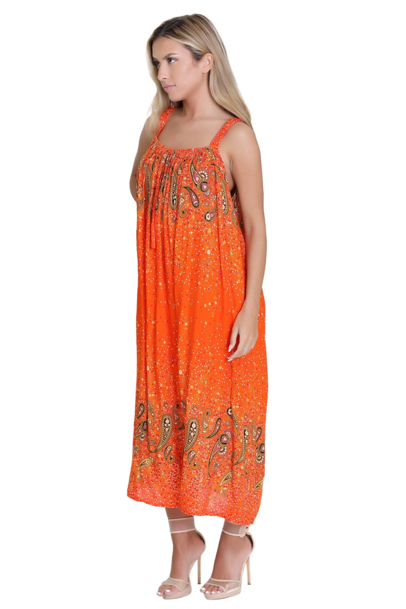 Paisley Print Resort Dress TH-2027B - Advance Apparels Inc