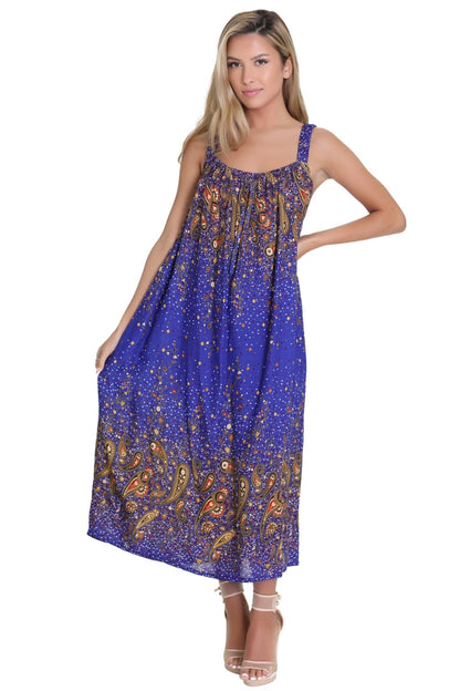 Paisley Print Resort Dress TH-2027B - Advance Apparels Inc