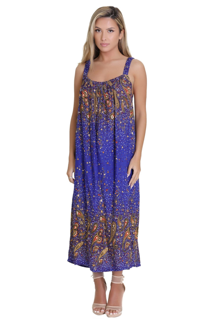 Paisley Print Resort Dress TH-2027B - Advance Apparels Inc