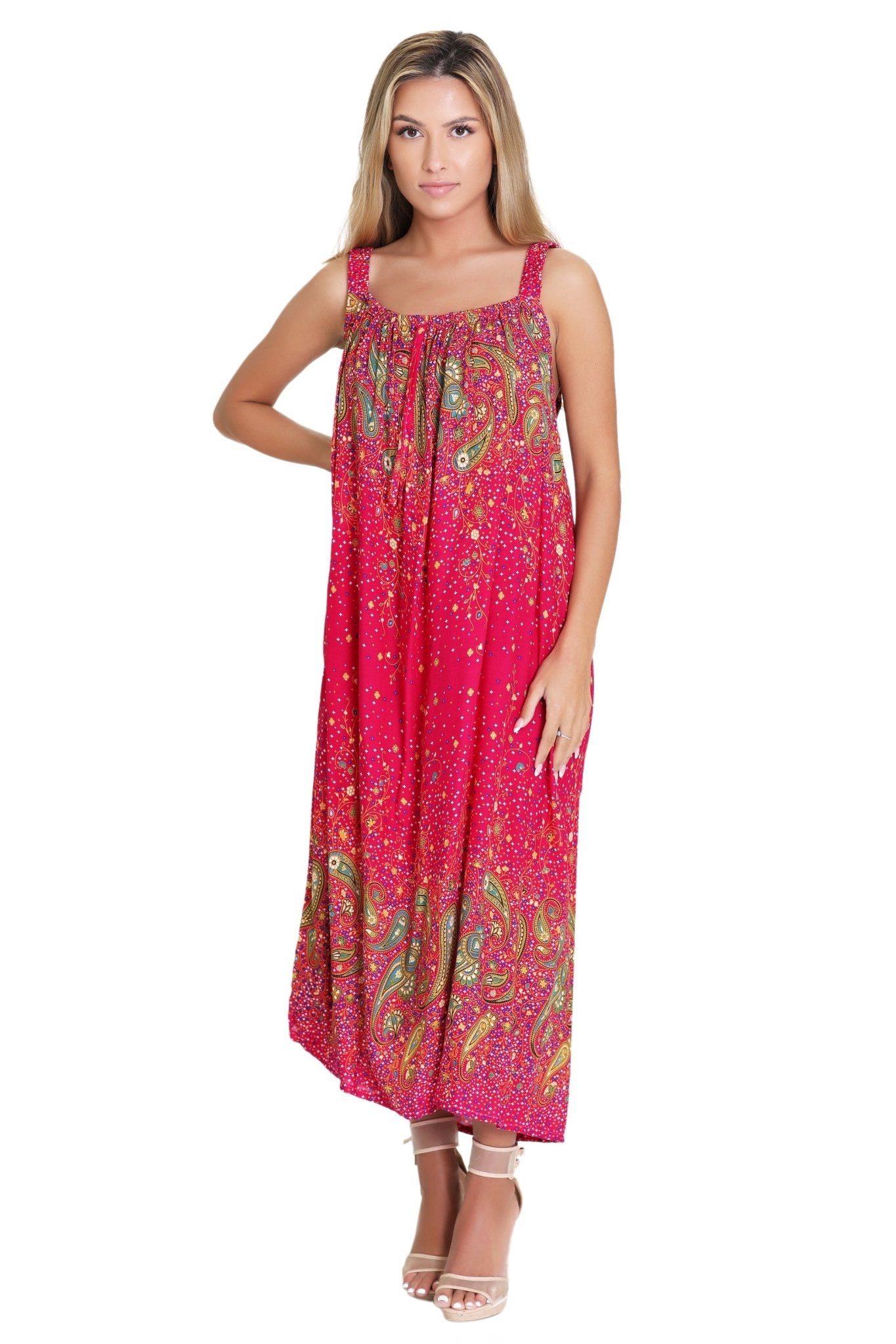 Paisley Print Resort Dress TH-2027B - Advance Apparels Inc