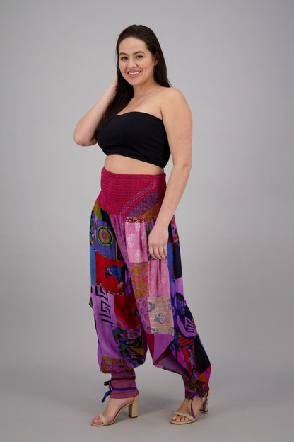 Patchwork Harem Pants PAT-3291 - Advance Apparels Inc