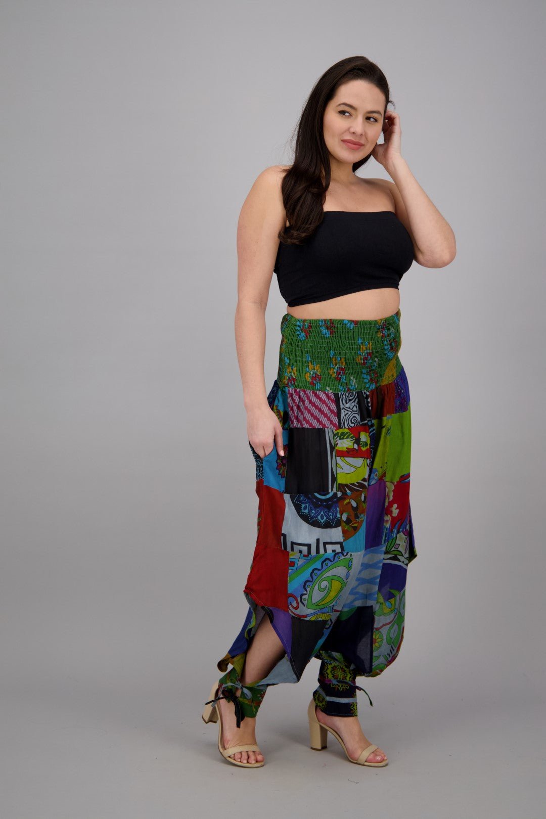 Patchwork Harem Pants PAT-3291 - Advance Apparels Inc