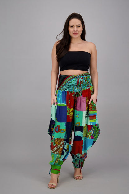 Patchwork Harem Pants PAT-3291 - Advance Apparels Inc