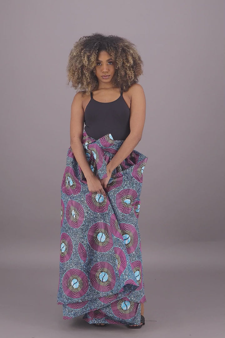 African Print Maxi Skirt 16317-268