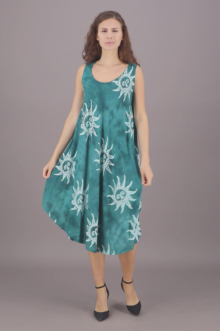 Sun Printed Beach Dress 17147