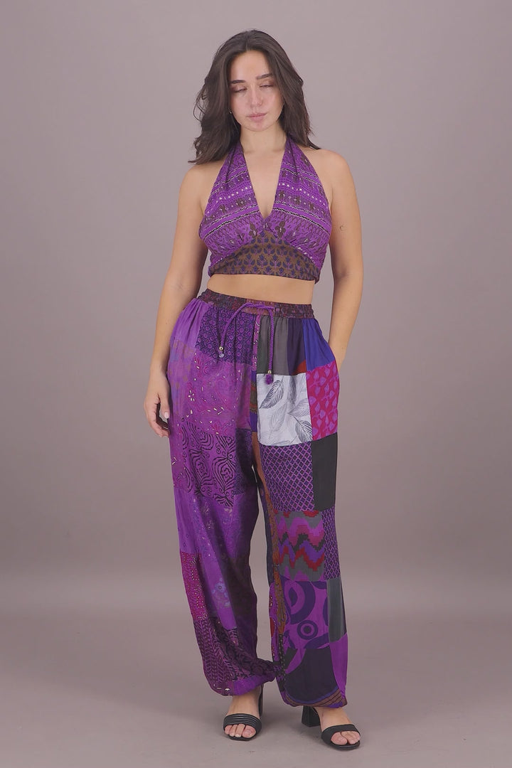 Patchwork Halter Top and Pants Co-Ord Set PAT-3294