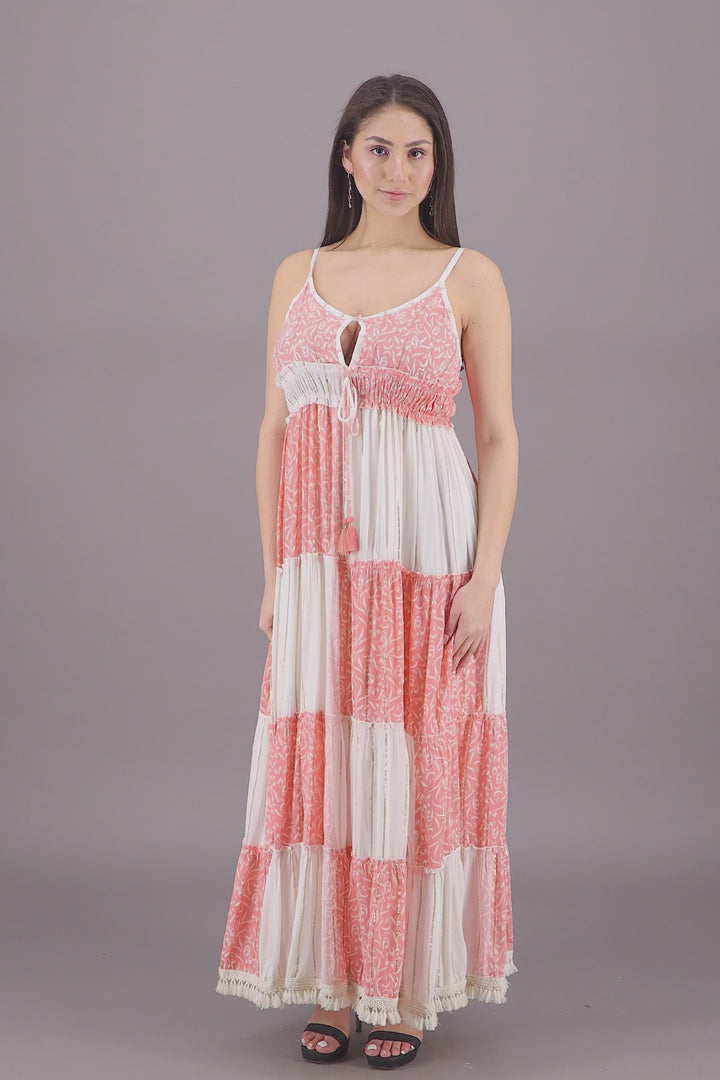 Boho Breeze Fringed Maxi Dress 24901