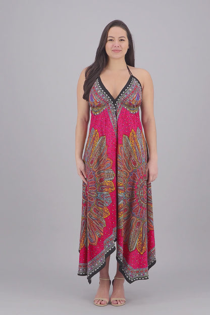 Long Batik Halter Dress 1956