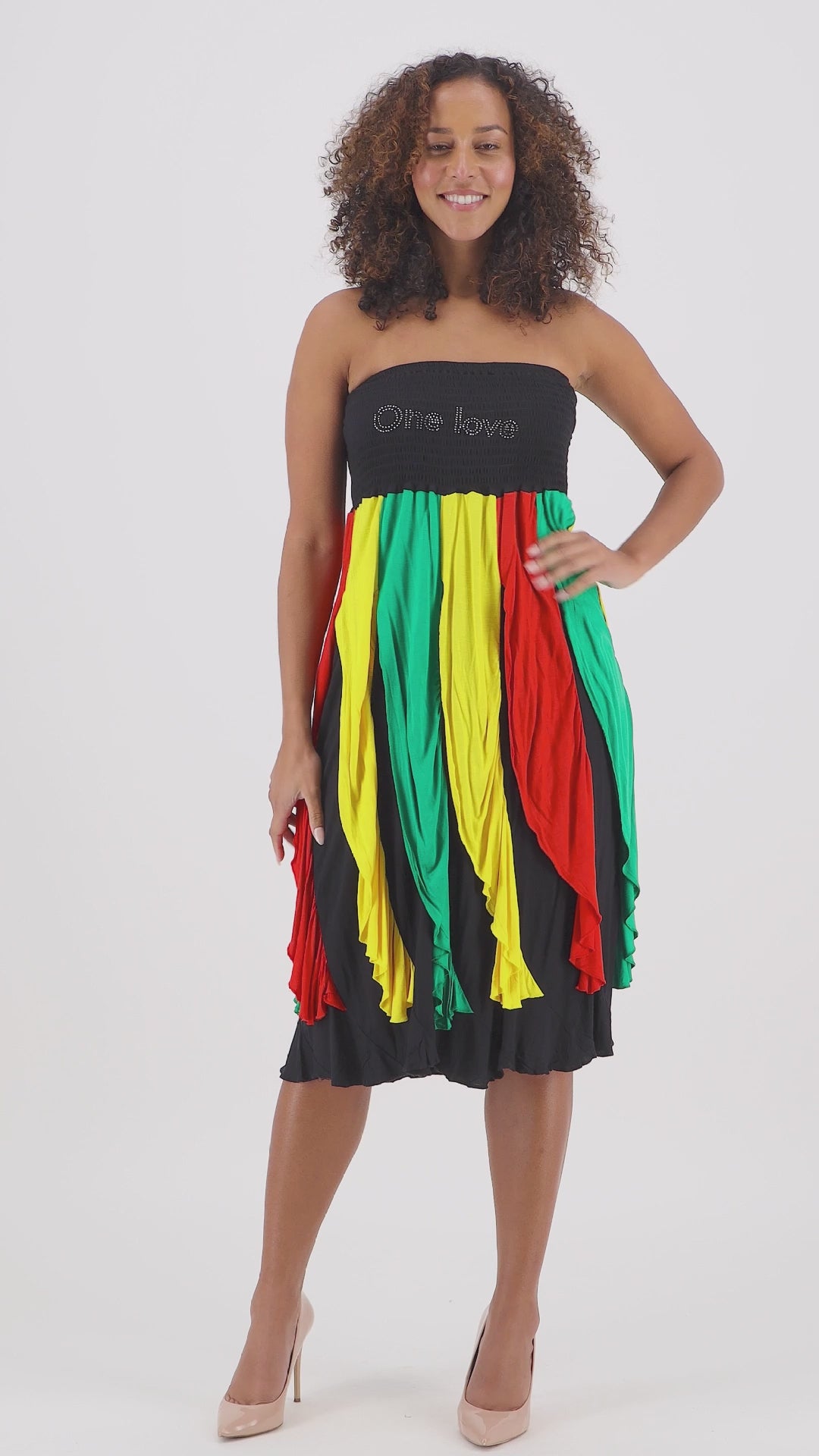 One Love Rasta Dress R478