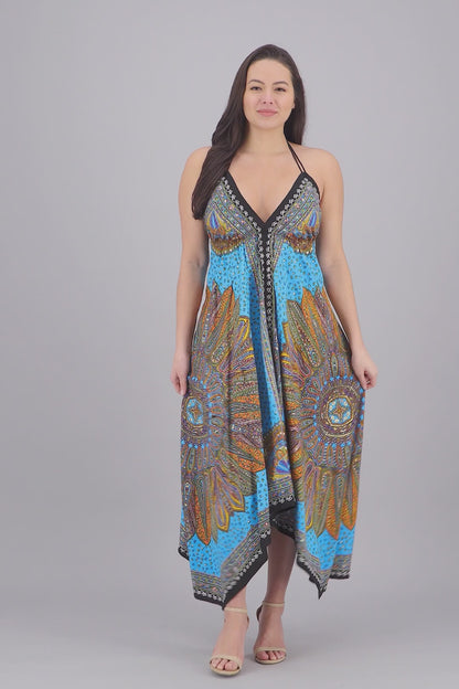 Long Batik Halter Dress 1956