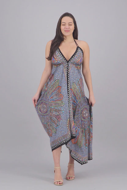 Long Batik Halter Dress 1956