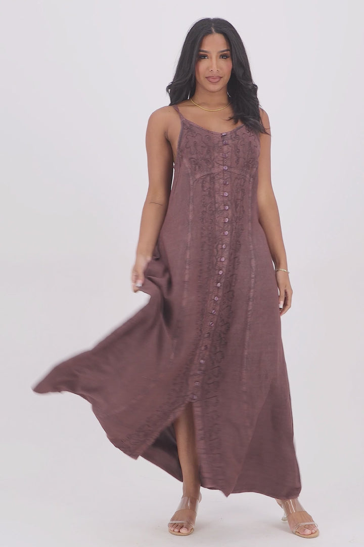 Advance Apparels Boho Acid Wash Dress 15228