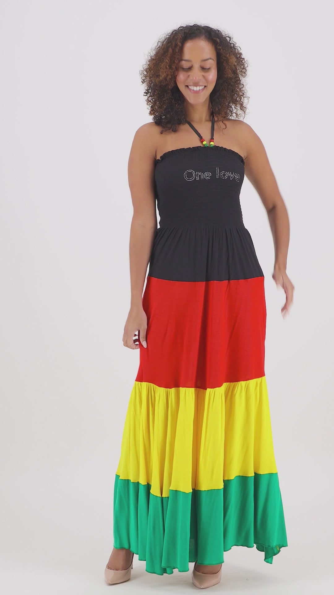 One Love Rasta Tube Dress R471