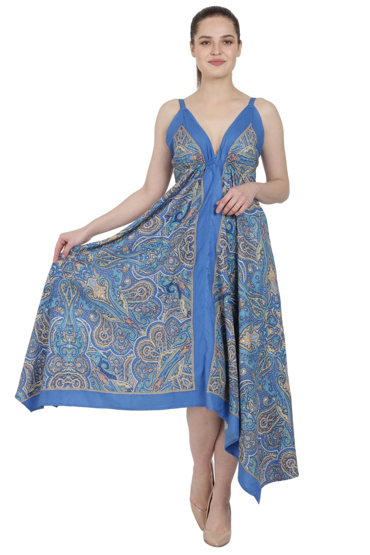 Printed Halter Top Dress PD-9901 - Advance Apparels Inc