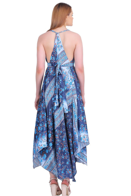 Printed Silk Dress AB-12009 - Advance Apparels Inc