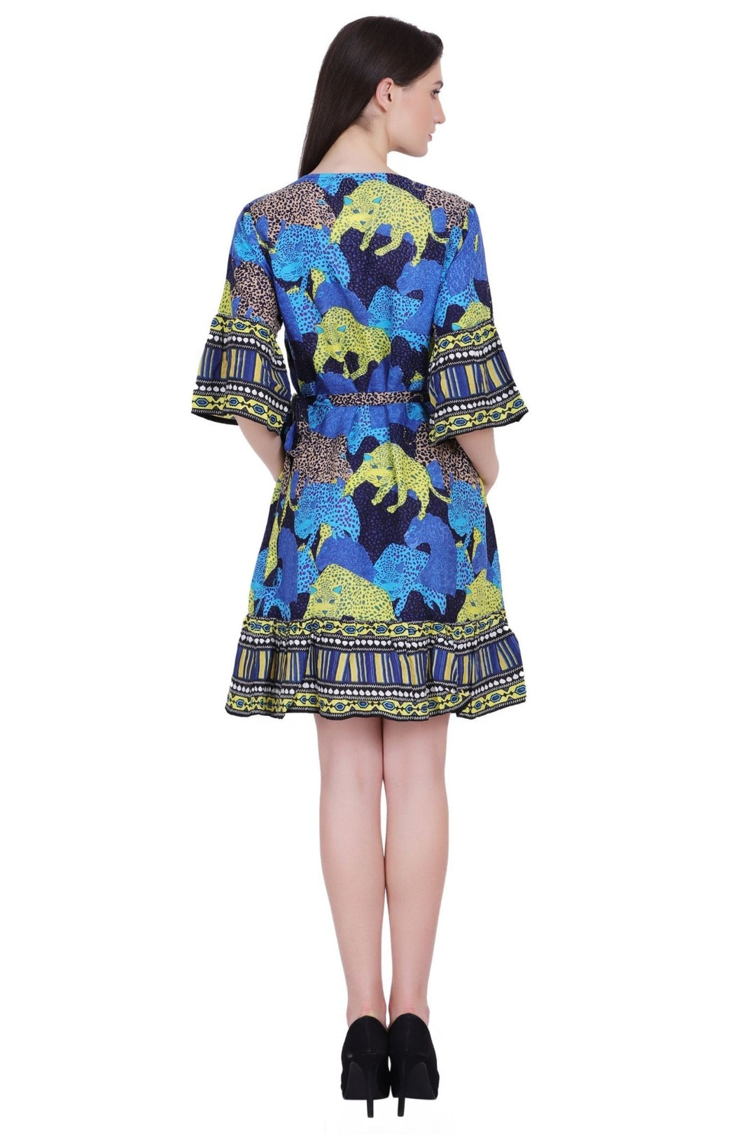 Printed Wrap Dress 262103 - Advance Apparels Inc