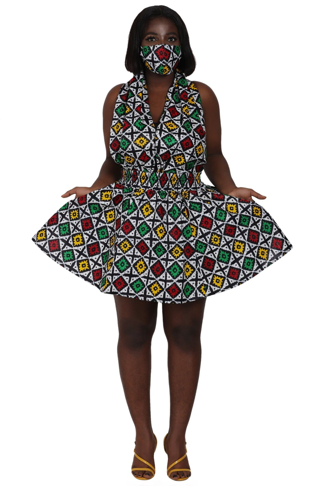 Short Length African Print Skirt One Size Fits Most 16412 - Advance Apparels Inc