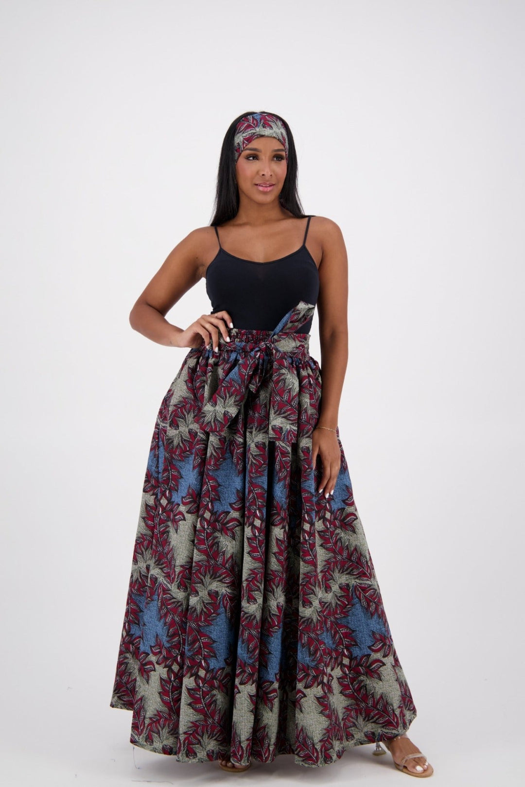 SIlk/Poly Blend Long Maxi Skirt 24317-B064 - Advance Apparels Inc