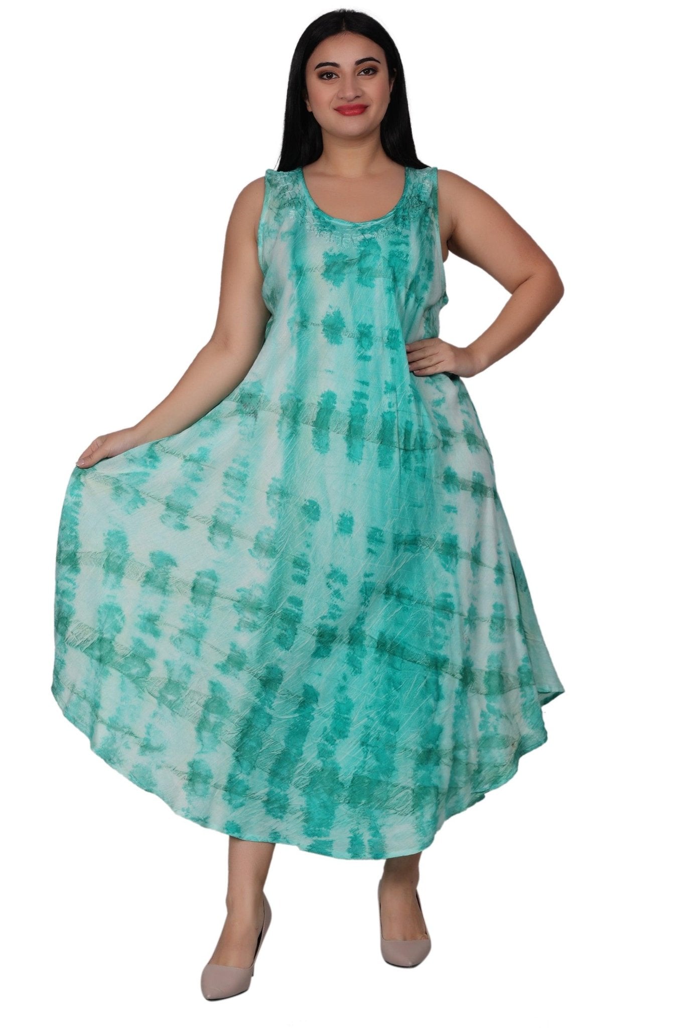 Sleeveless Tie Dye Beach Dress 522138R - Advance Apparels Inc