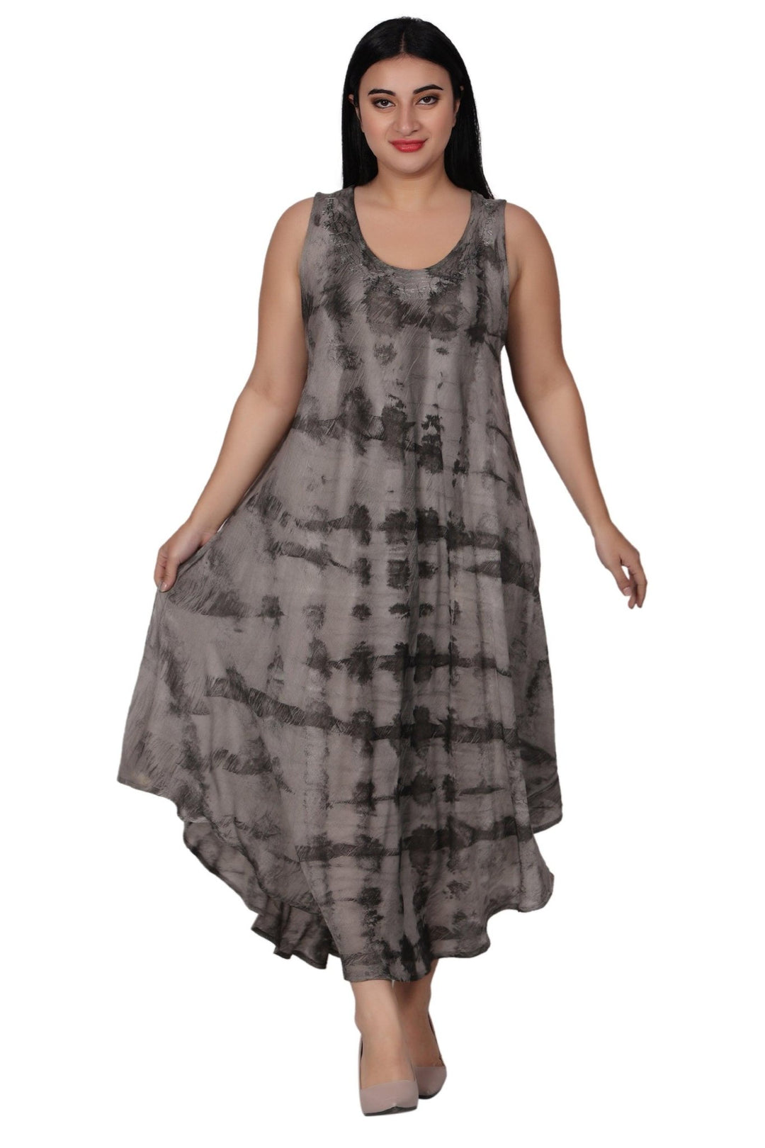 Sleeveless Tie Dye Beach Dress 522138R - Advance Apparels Inc