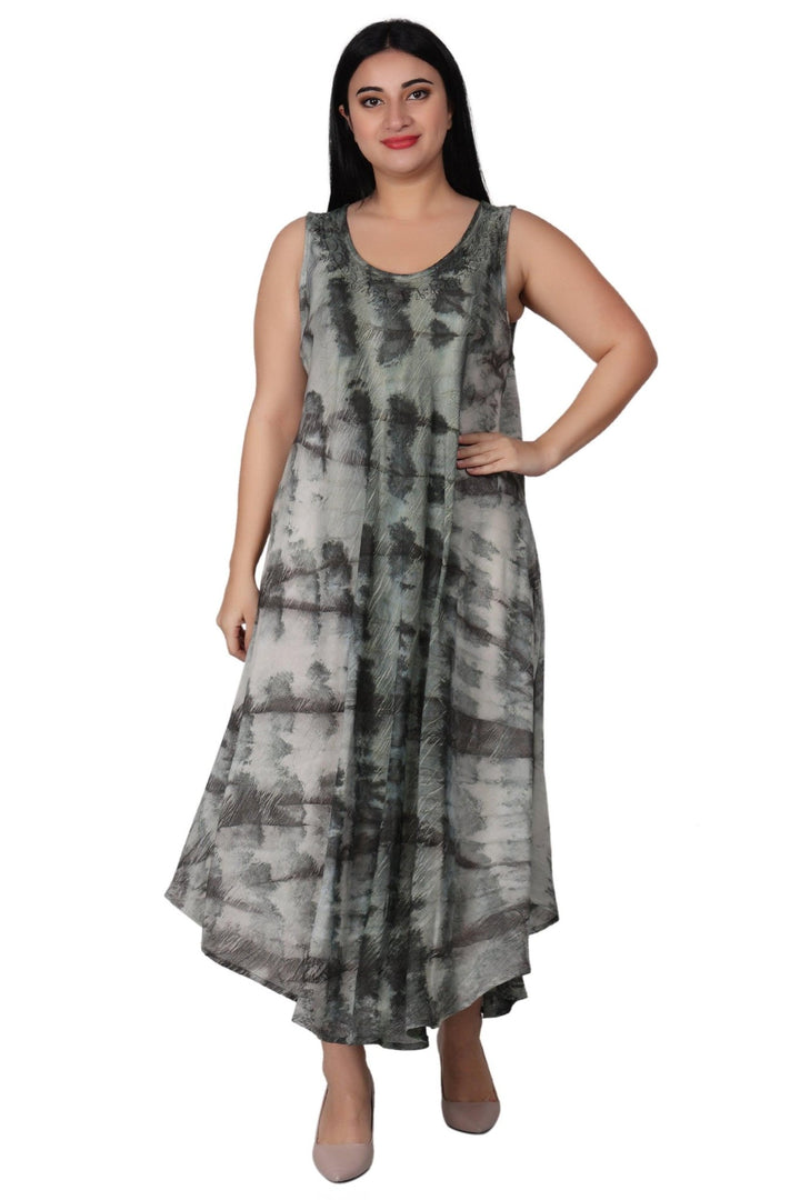 Sleeveless Tie Dye Beach Dress 522138R - Advance Apparels Inc