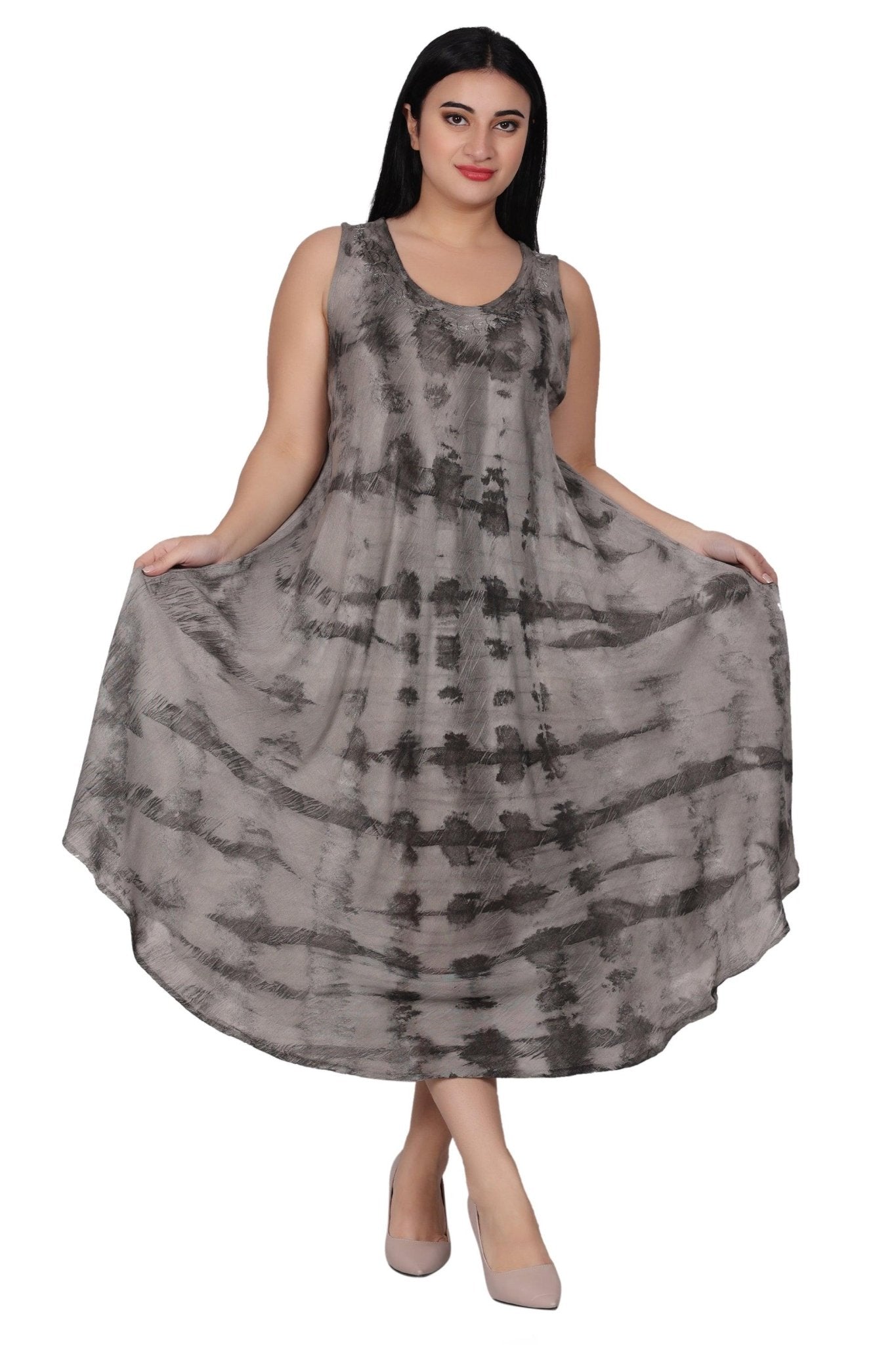 Sleeveless Tie Dye Beach Dress 522138R - Advance Apparels Inc