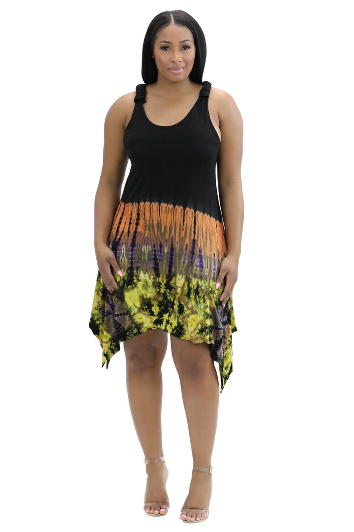 Spandex Tie Dye Dress w/ Pockets SP19 - Advance Apparels Inc