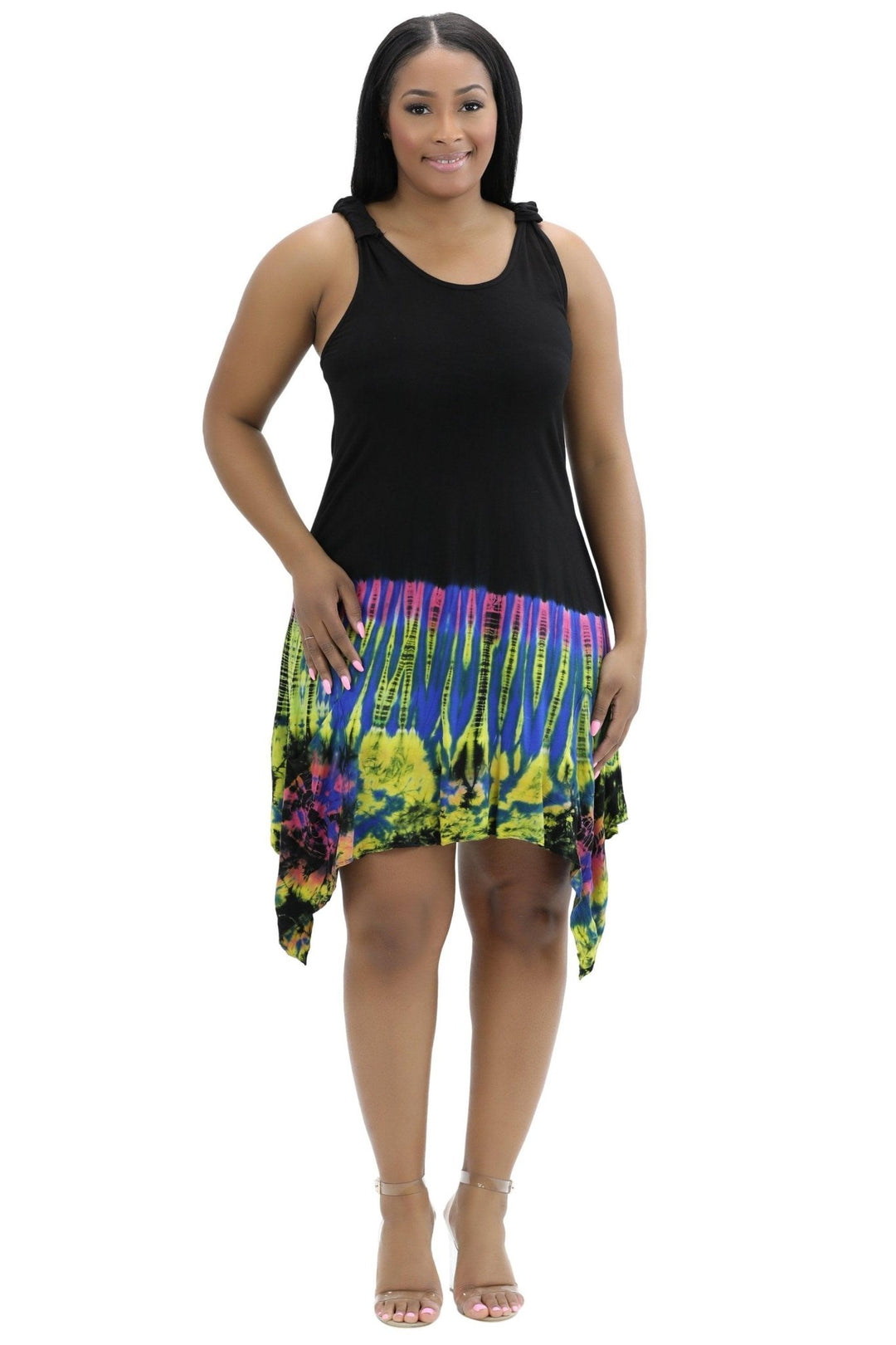 Spandex Tie Dye Dress w/ Pockets SP19 - Advance Apparels Inc