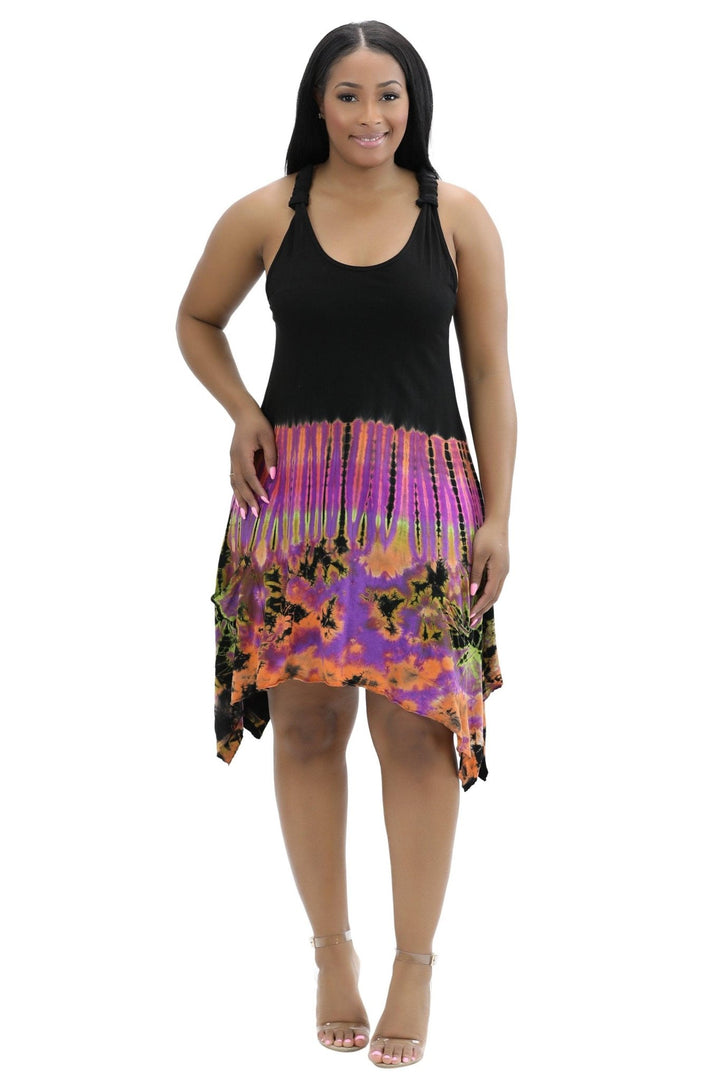 Spandex Tie Dye Dress w/ Pockets SP19 - Advance Apparels Inc