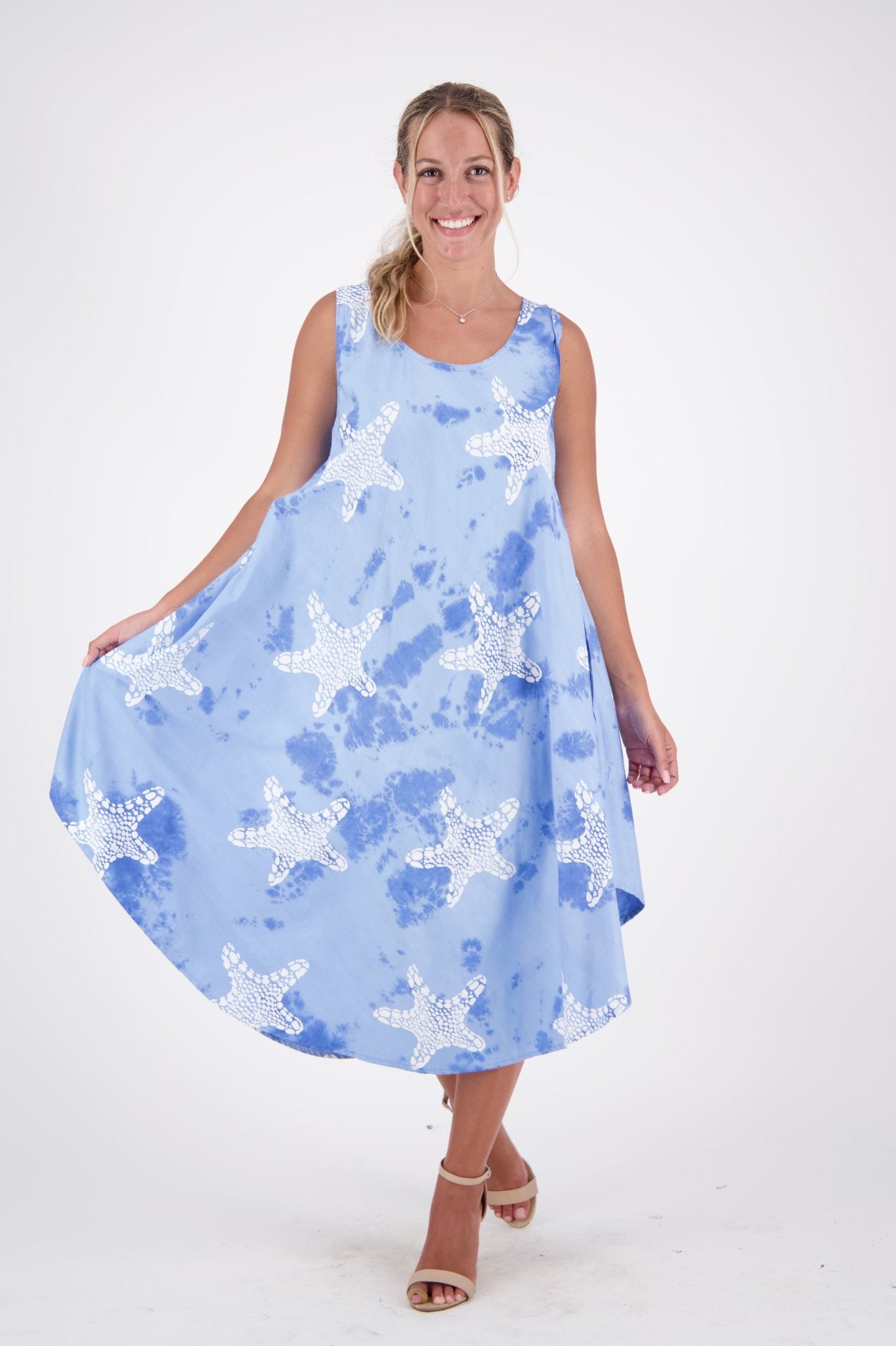 Starfish Pattern Beach Dress 17148 - Advance Apparels Inc