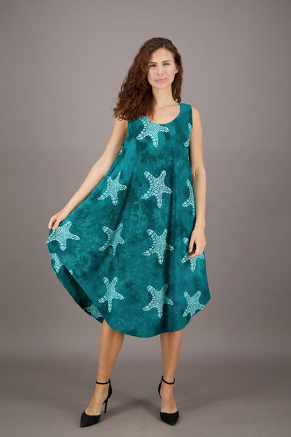 Starfish Pattern Beach Dress 17148 - Advance Apparels Inc