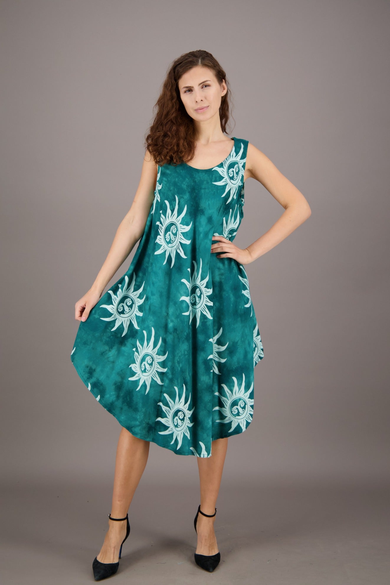 Sun Printed Beach Dress 17147 - Advance Apparels Inc