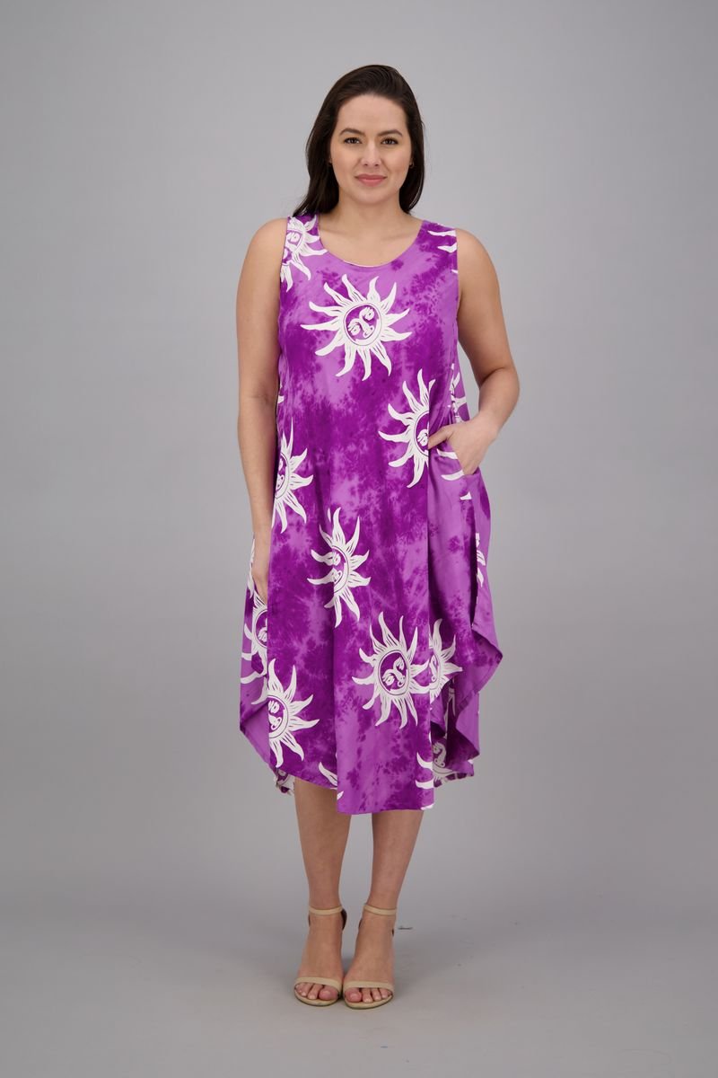 Sun Printed Beach Dress 17147 - Advance Apparels Inc