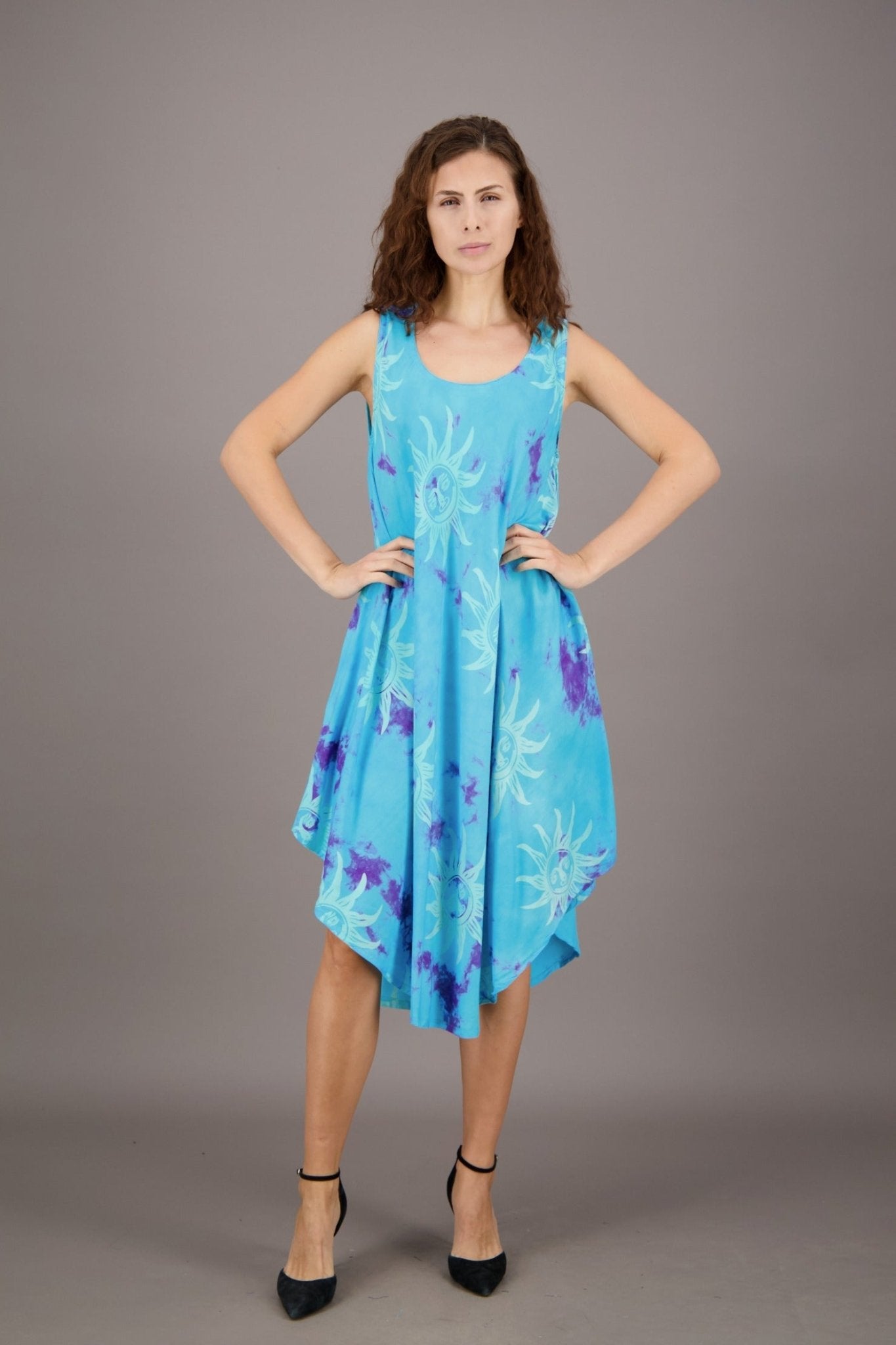 Sun Printed Beach Dress 17147 - Advance Apparels Inc