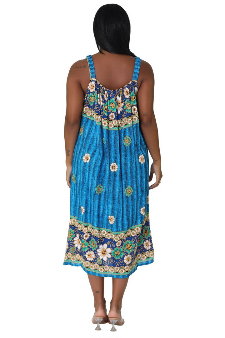 Sunflower Print Resort Dress TH-2027A - Advance Apparels Inc