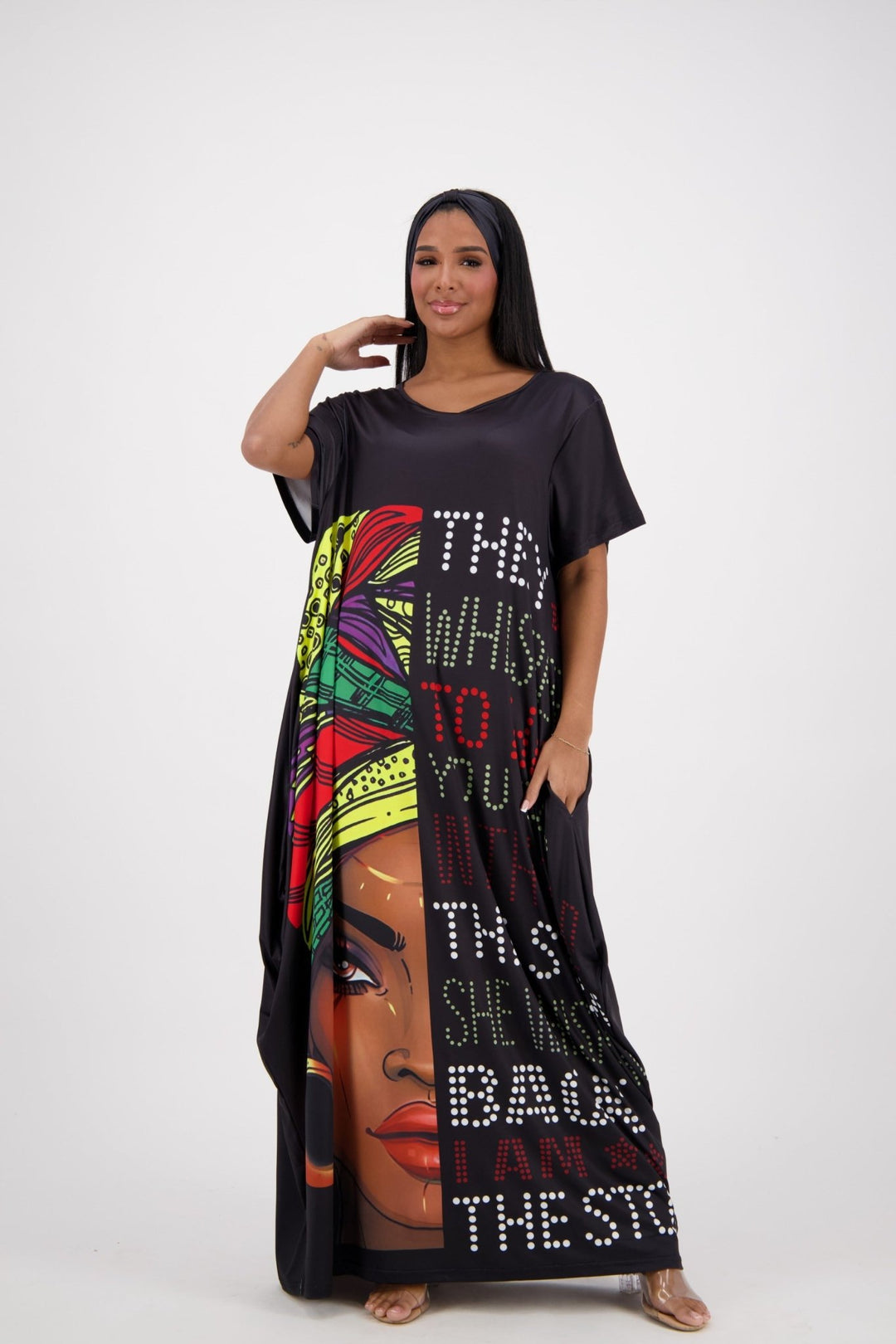 "They Whisper" Print Kaftan CH8853 - Advance Apparels Inc