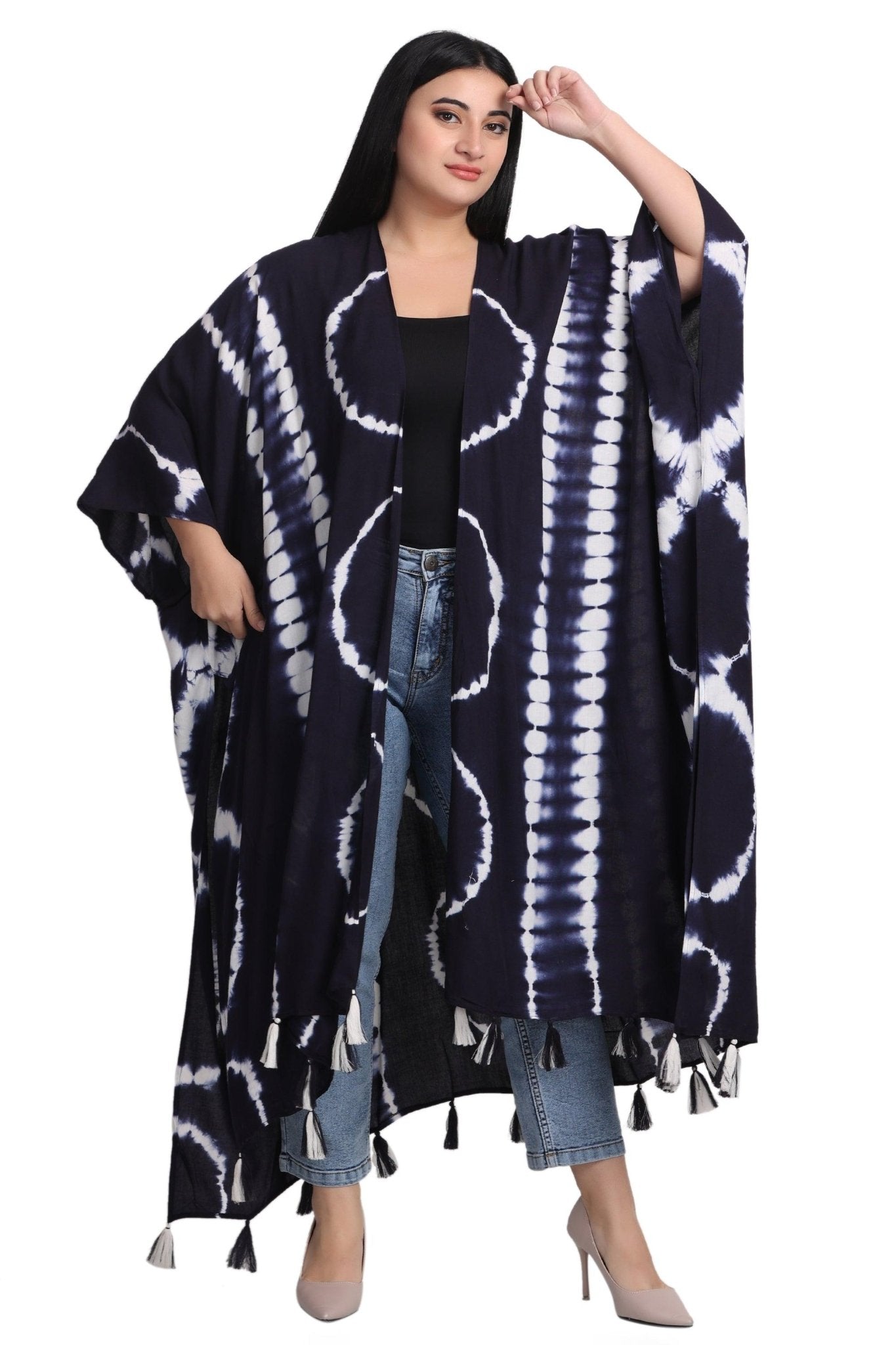 Tie Dye Beach Cover Up Kimono 22034 - Advance Apparels Inc