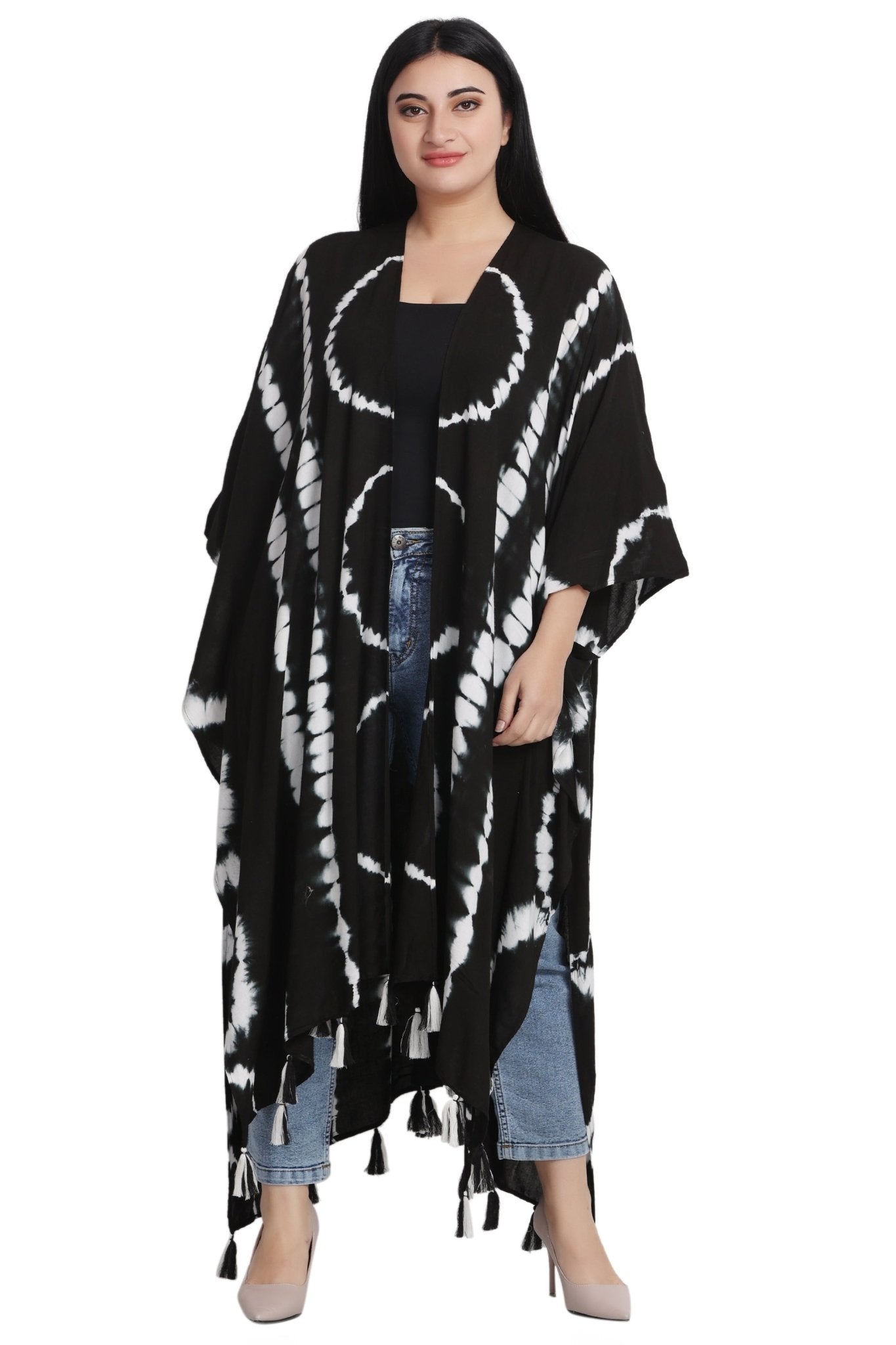 Tie Dye Beach Cover Up Kimono 22034 - Advance Apparels Inc